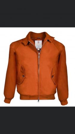 REAL HOXTON HARRINGTON JACKET PUMPKIN.
