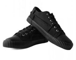 T.U.K. SHOES BLACK RAW CANVAS LOW CUT SNEAKER