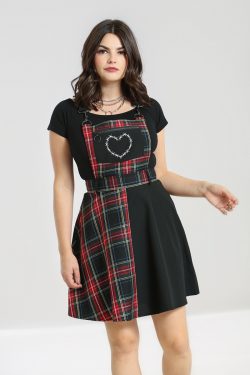 Hell bunny heather pinafore dress.