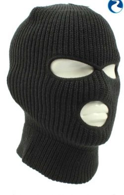 Black Knitted Balaclava Full Face