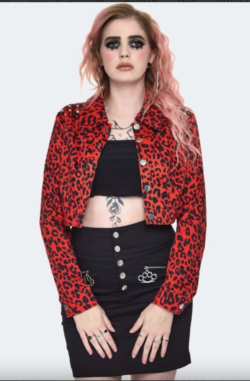 jawbreaker red leopard print jacket
