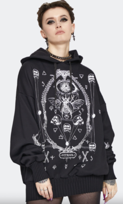 jawbreaker VITRIOL PRINTED OVERSIZED HOODIE