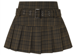 Banned Alternative JUST A GIRL MINI SKIRT olive