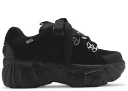 koi footwear NECROMANCER CHUNKY PLATFORM TRAINERS - BLACK