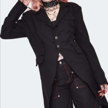 jawbreaker raw edge blazer coat new in