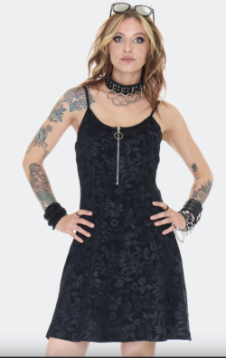 jawbreaker cat print zip front mini dress