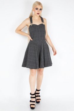 Jawbreaker Miss morbid tartan overall dress.